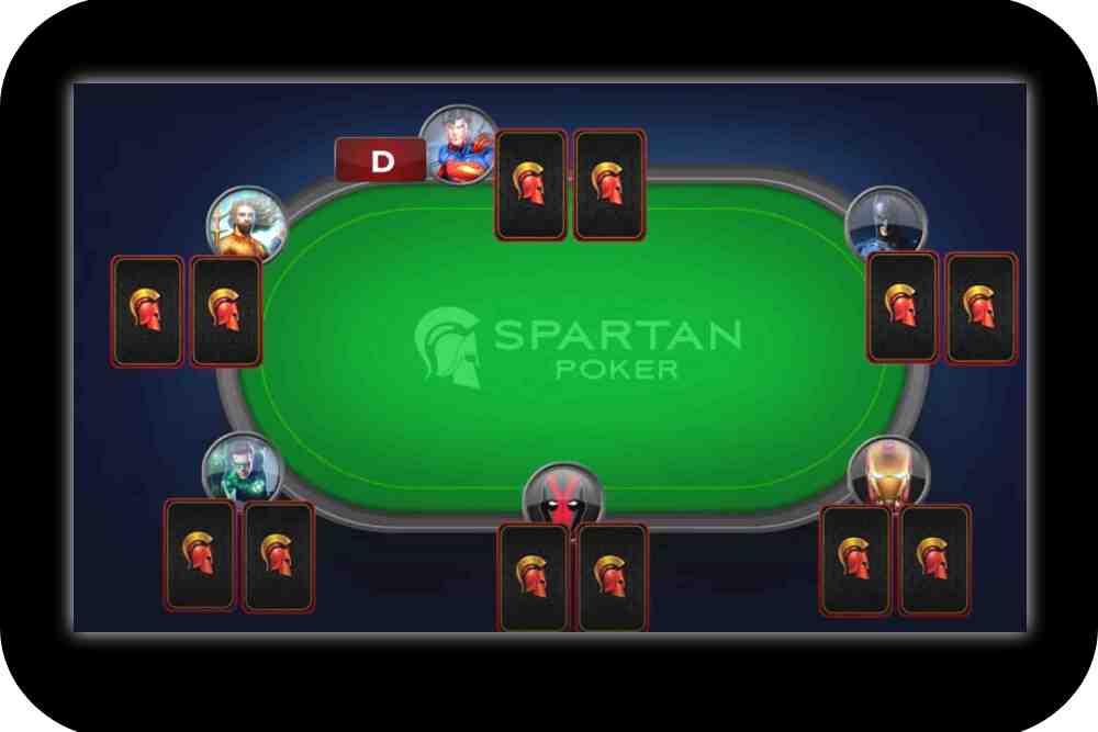 Spartan Poker Mobile app UI